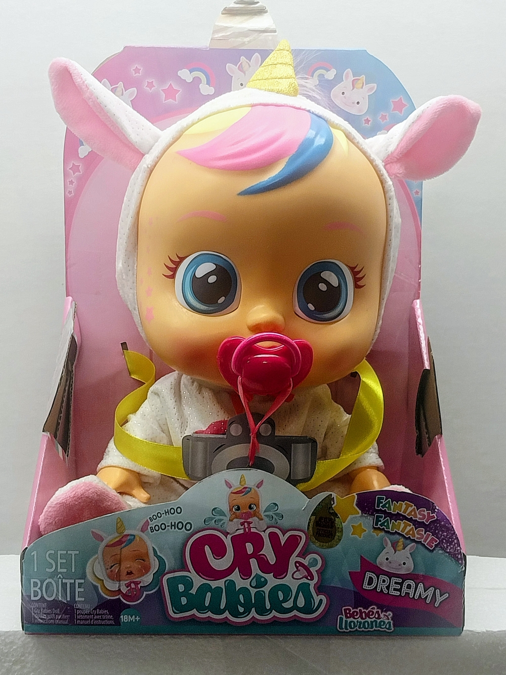 Dreamy Cry Baby  Doll - Pink & Blue
